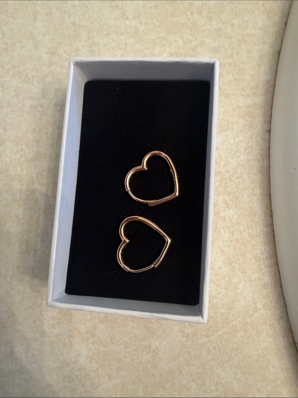 Pandora Rose Gold Heart Hoop Earrings